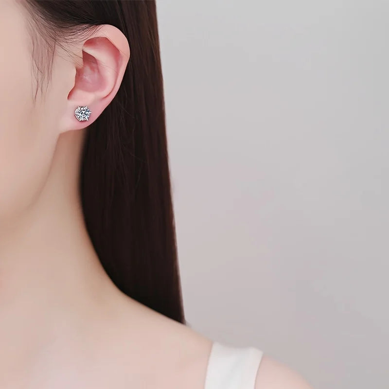 2CT Magnetic Moissanite Earrings – No Piercing Needed