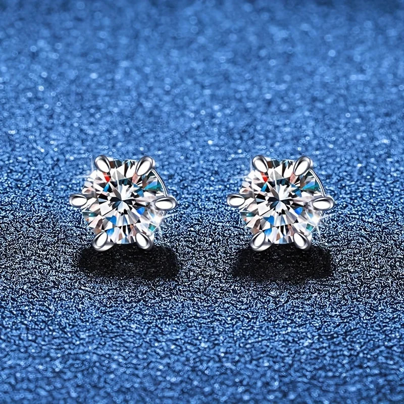 2CT Magnetic Moissanite Earrings – No Piercing Needed