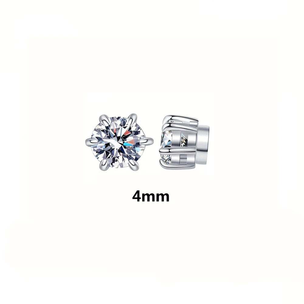 2CT Magnetic Moissanite Earrings – No Piercing Needed
